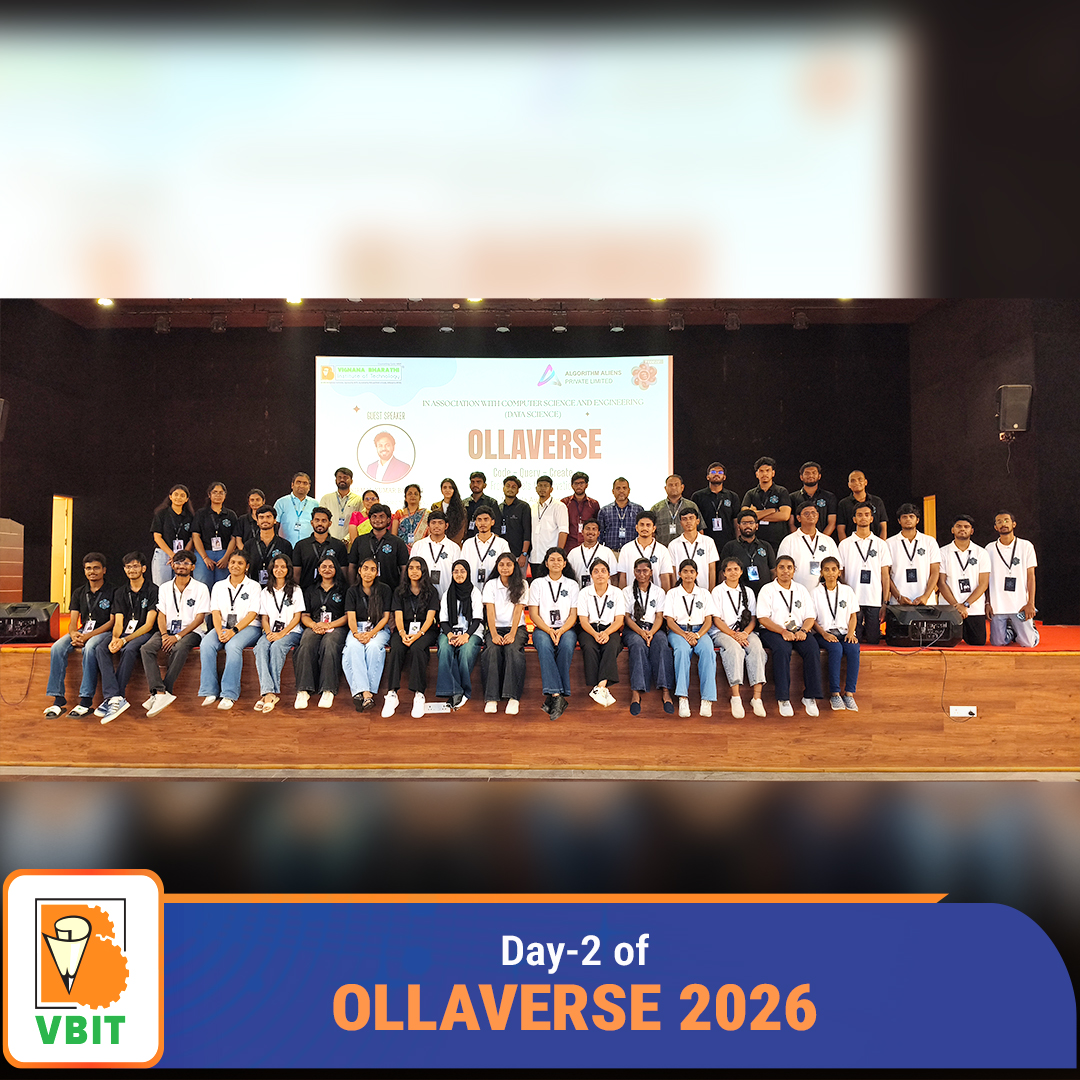 VBITHYD's tweet photo. OLLAVERSE 2026 | Day 2 - Code • Query • Create!
Day 2 of the two-day workshop on #OLLAVERSE2026 - "Code • Query • Create" was successfully organized by Team Data Vedhi in association.
#VBIT #DataVedhi #DataScience #AI #Ollama #AIModels #RAG #VectorDatabases #APIs #Coding https://t.co/wgBqTztg9E