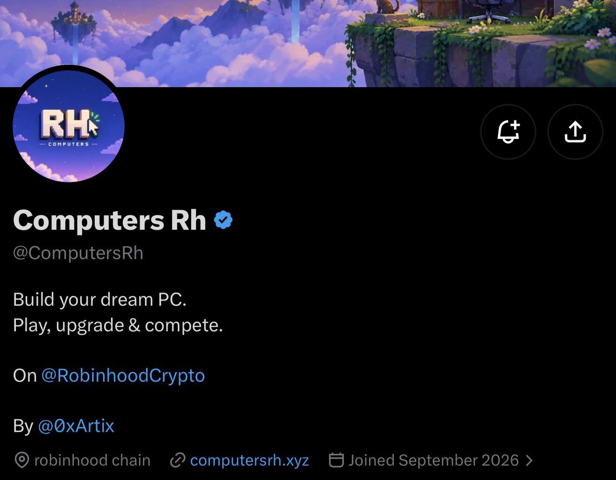 0xGeeky's tweet photo. On my watchlist - @ComputersRh by @0xArtix 

Paying attention to this gaming project on Robinhood. 

The idea seems interesting, build & upgrade virtual PCs, manage different components and use your setup to compete within the game.

Mint deets;
• Supply: 3,333 supply 
• Price: Free
• Chain: Robinhood 
• Early access application is ongoing - https://t.co/9nGVxzXmiW

DYOR + lmk if you’ve applied.