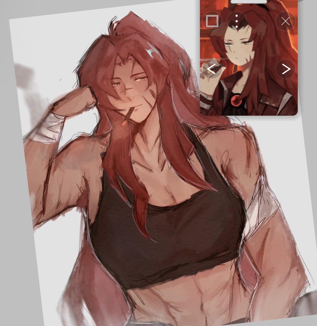 rhyphric's tweet photo. I’ve never really doodled muscular people but I tried for Gebura okay https://t.co/Dcdw7tnygp
