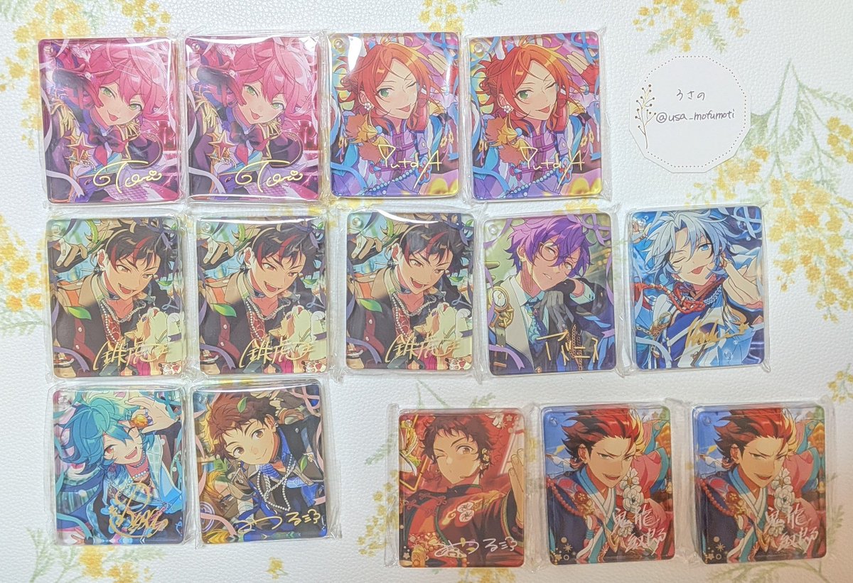 usa_mofumoti's tweet photo. 【️交換・譲渡】あんスタ  アニカフェ  キッチンカー  コロッタ  CoLotta

【️譲】画像のもの

【️求】《ホリデー弾》
             ☆ジュン  ☆嵐   友也
             
譲渡 ▶ 〜定価＋送料 (画像2枚目のみ譲渡可)

↓詳細はリプ欄にて https://t.co/P26HN3p0j4