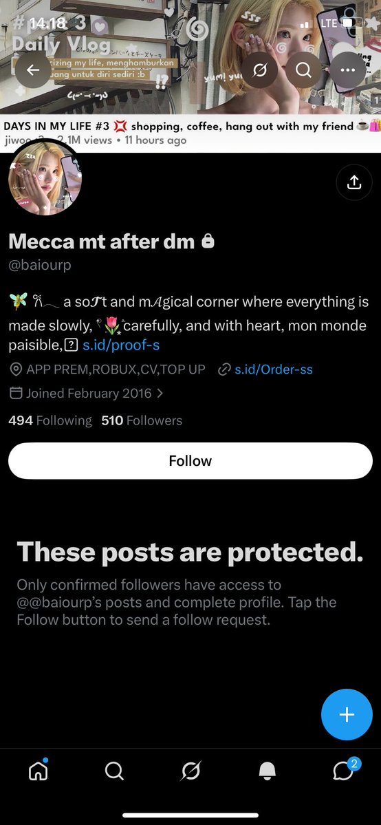 keninitiative's tweet photo. wkwk private acc ges dia. padahal gua bantuin loh buat ga ambil uang haram🤗 @baiourp 

ini penipu ya ges pokoknya jgn beli apapun dari dia #zonauang https://t.co/ABZH6bugTO