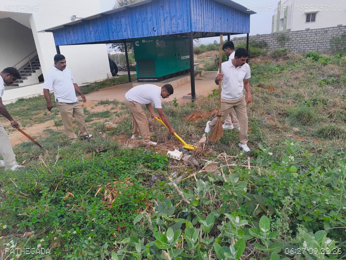CiatCtr85137's tweet photo. A cleanliness drive was conducted under #SpecialCampaign6 at CIATS, CRPF, Kalikiri on 03/10/2026 
#SpecialCampaign6 #SHS2026 #SwachhataHiSeva2026 https://t.co/pasWBl4ySv