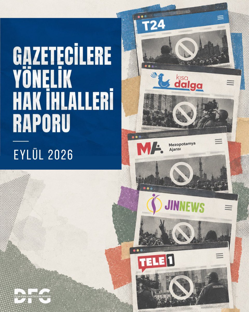 DFGDernegi's tweet photo. 📌 GAZETECİLERE YÖNELİK EYLÜL AYI HAK İHLALLERİ RAPORUMUZ YAYINDA

👉 https://t.co/338s0jvshN https://t.co/EuqQVoRVfR