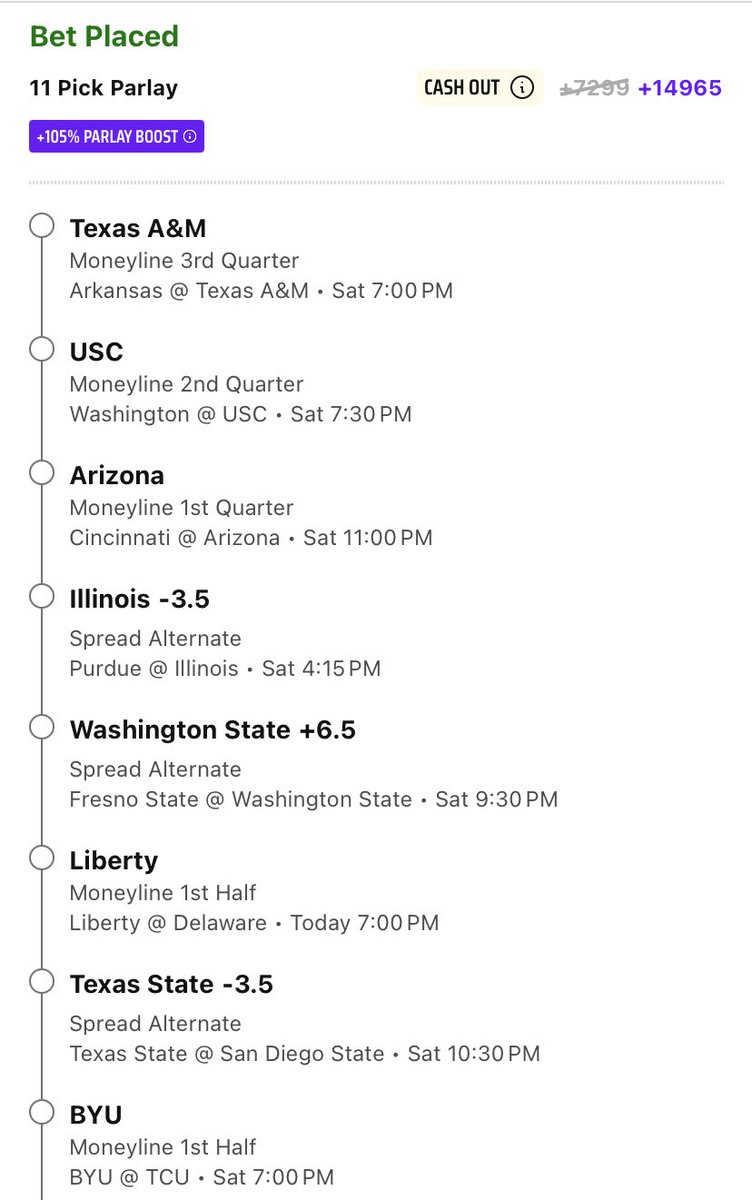 BostonBoosts's tweet photo. Late Night/Early Morning Locktopus

- Forgot to post the CFB Stepped Up earlier, but only one leg took place. Feel free to play as a 10 leg, or add your own 11th. If you’re lucky enough to see this, consider it a free win. No chance it loses

- Commies 50% boost. 2-3u, probably goes down a yard or two. Will look for a No Sweat option if I remember!