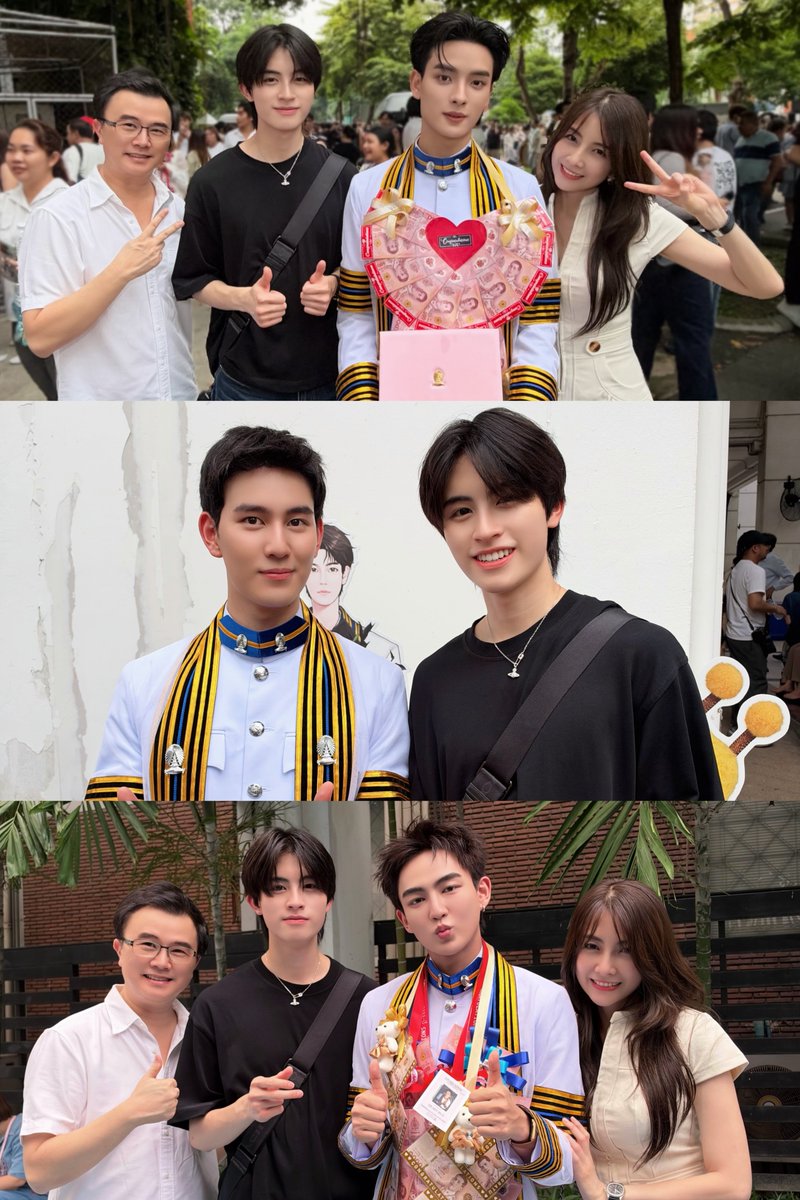 _iampingping's tweet photo. หน้าตายัยเอเอเพิ่นเนอะ ยิ่งโตยิ่งหล่อ เพชรแห่งวงการ t-pop ตังท็อปวิชวลแห่งวงการบันเทิง dna โคตรเข้มข้น พ่อหล่อ แม่สวย ลูกโคตรเริ่ด ไปงานรับปริญญาพี่ๆ ด้วยลุคเสื้อยืดเองแต่ออร่าเทวดาเดินดินอะไรขนาดนี้หนอ https://t.co/KF4sBsT3kS