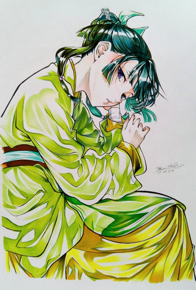 Mizupipi39's tweet photo. 薬屋放送記念イラスト https://t.co/wT1jnR6JYm