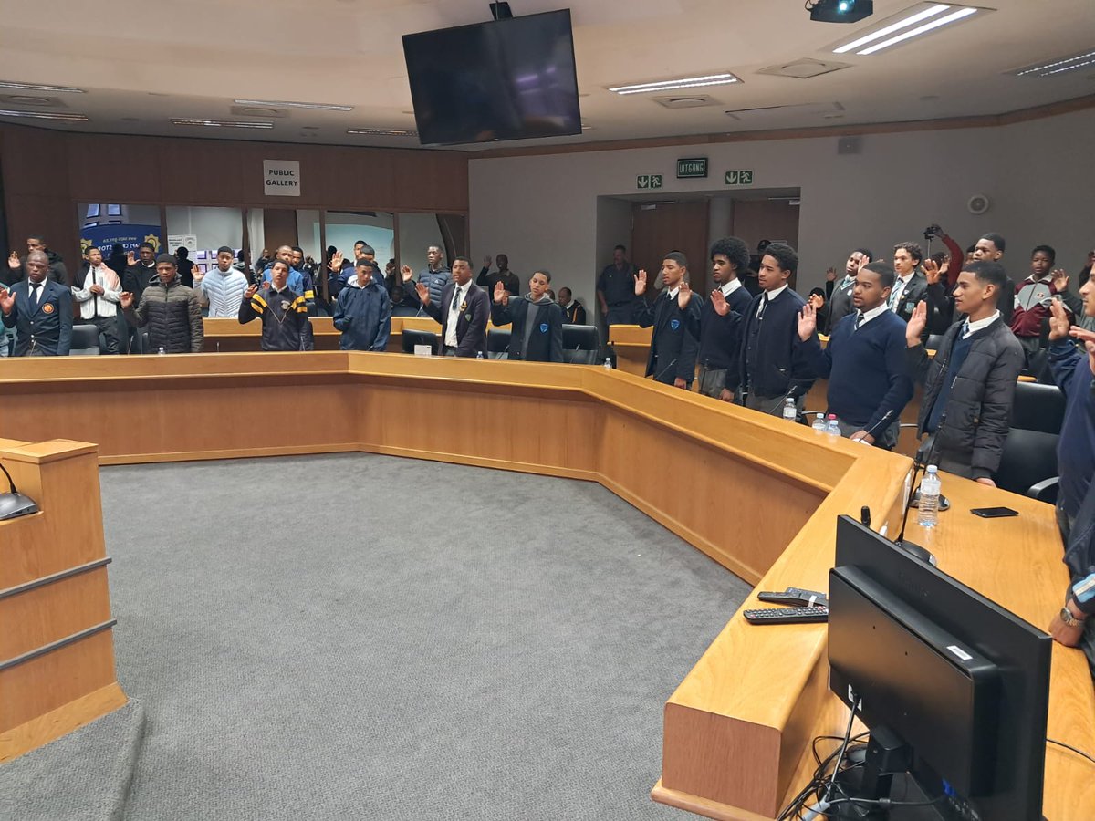 SAPoliceService's tweet photo. #sapsWC [SAPS CITY OF CAPE TOWN DISTRICT HOSTS ALL BOYS PARLIAMENT IN PAROW]

South African Police Service Western Cape, City of Cape Town District took a bold step in hosting an All Boys Parliament, over two days, 1 and 2 October 2026.

The two-day engagement targeted boys from identified station precincts.
40 boys were brought together and hosted at a parliamentary sitting in Parow.

The boys came together and engaged the adults in the room, and left with a united sense of rewriting the way boys are looked at. ML
https://t.co/xh5jhFNI9I