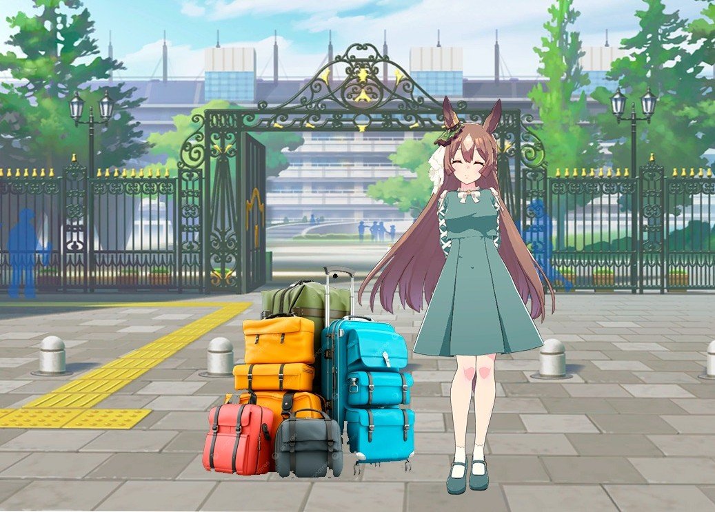 SatonoDiam's tweet photo. @KitasanBlack10M No es tanto equipaje, Kita-Chan... 

Mira... Puedes llevar el bolso más pequeño si quieres ayudarme! https://t.co/wVYwiApvm8