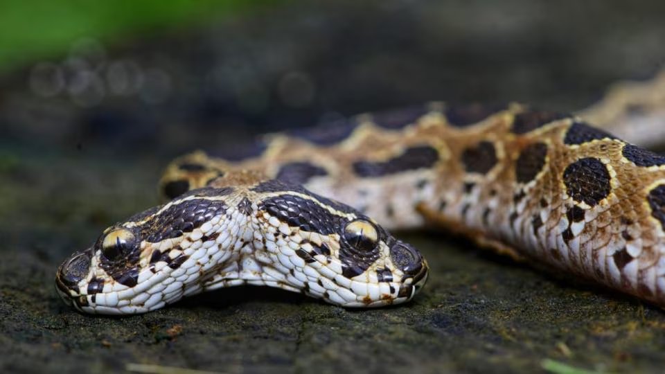 vaagaimedia's tweet photo. 🚨 “Two-Headed” Snake Rescued in Mumbai: A harmless red sand boa, frequently targeted by wildlife traffickers due to superstitions surrounding its blunt tail, was recovered from a 5-star hotel. https://t.co/CEU7dvrXMK