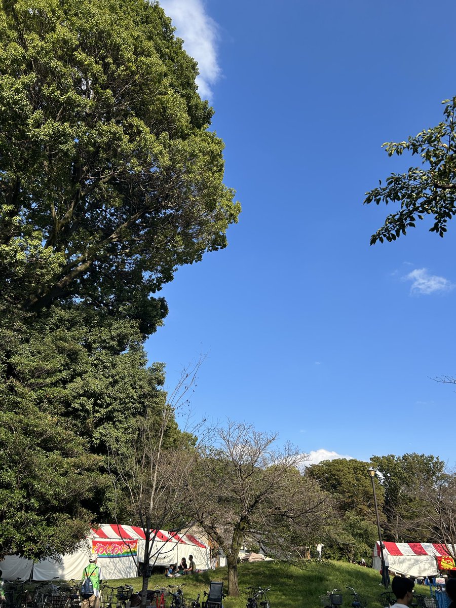 Musicclass63755's tweet photo. リコーダーのお仲��のバンドを観に飛鳥山公園でやってる区民祭り��🚲　20 年来のバンド仲間とのことでした。皆さん楽しそう♪ 私もピクニック気分で楽しみました😊＃飛鳥山公園 https://t.co/X2QQIHgLio