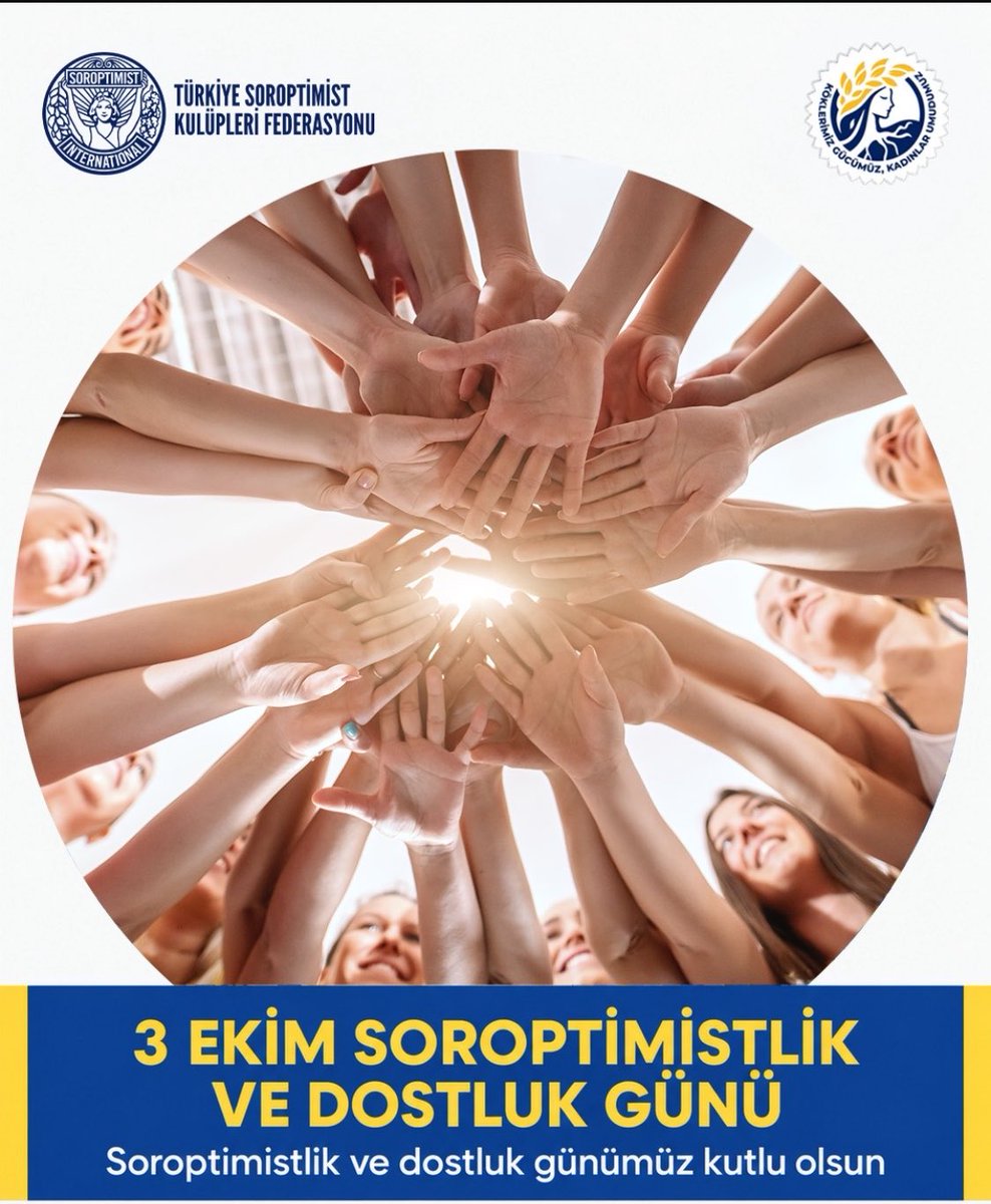 ganimeturan's tweet photo. Soroptimistlik ve Dostluk Günü
 
Dostlukla kurduğumuz bağlar, kadınların ve kız çocuklarının güçlenmesi için ortak bir dayanışmaya dönüşüyor.

3 Ekim Soroptimistlik ve Dostluk Günümüz kutlu olsun.

TSKF Yönetim Kurulu
2026 – 2028 Dönemi
🌳🌳🌳🌳
#SoroptimistlikVeDostlukGünü https://t.co/oVLYju8dTo