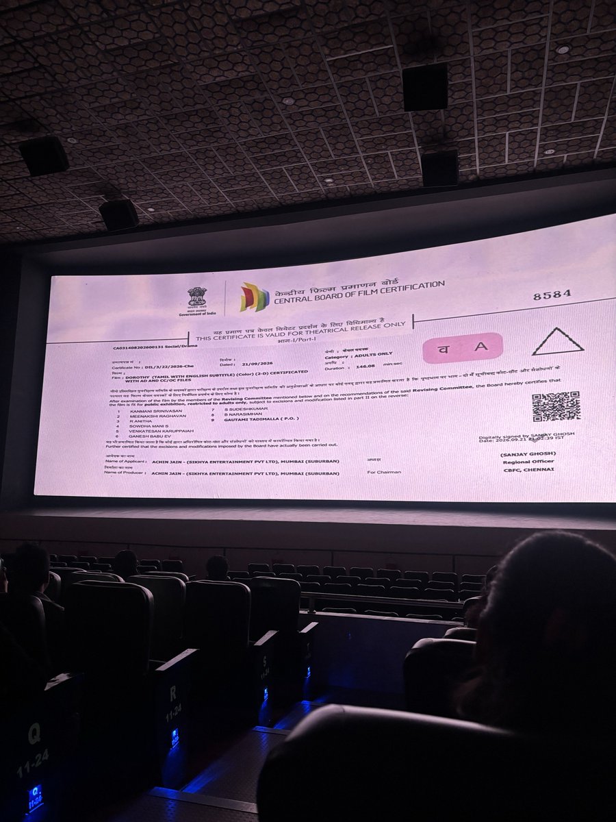 cheeryspider's tweet photo. Rewatch: #Dorothy at Lakshmi Cinemas, Tavarekere https://t.co/6fTEnxRlh3