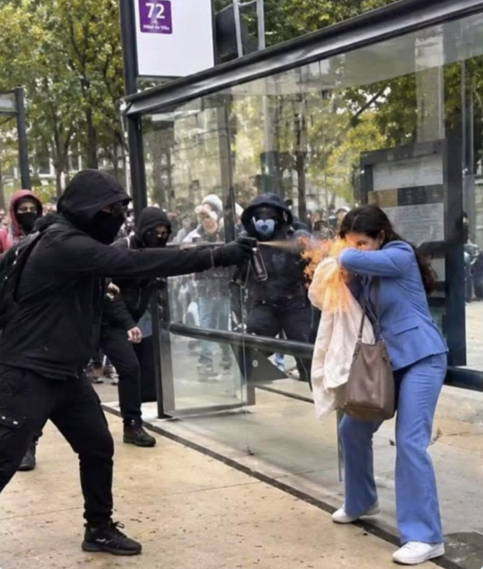 Nick_Delehanty's tweet photo. France in chaos. 🇫🇷

Mainstream media are fighting hard to report these as "student protests". An Irish Times article today quotes sympathetic interviews to students explaining their grievances “School is a right,”

So is walking down the street without getting a flame-thrower into your face!

The truth is these protests have been hijacked by uncontrolled gangs. 

The French educational system and welfare systems are buckling under enormous strain.

Social cohesion is lost.
Women are terrified. 

Ireland has an opportunity to look at whats happening in Spain, France, Germany, Sweden and the UK.

Earlier this year @laoisedebrun formed an Irish Women’s Coalition on Immigration, calling for crime statistics broken down by country of origin and ethnicity.

The Irish Times ridiculed her. They called her "fringe".

But if your number one fear is the rise of the "far-right" or "fascism" then do what the Danish did. 

Solve this one policy issue: open immigration.

If you want to call yourself "left wing" then your one priority should be protecting the validity of the welfare state.

A well functioning welfare state needs strict rules. 

Who contributes? 
Who benefits?

It means matching immigration policy to our capacity to provide housing, schools and healthcare.

Allowing open access to welfare is the most self-destructing force any left-wing Govt can do.  It provides fertile ground for the "far-right"

If you believe "School is a right"... then protect the welfare state before your ideology bankrupts it.