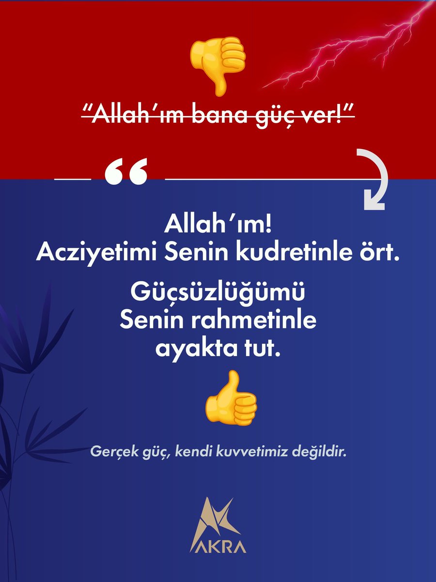 AKRA_media's tweet photo. FARKINDA OLMADAN İMTİHANI ÇAĞIRMAK

Allah’ım!
Beni, rızasını kazanan salih kullarınla rızıklandır.
Kalbimi iyilerle destekle, yalnız bırakma.

En sık kullandığın duayı yorumlara ekle 👇

#dua #iman #gerçekhuzur https://t.co/WX0Ja9fzPa