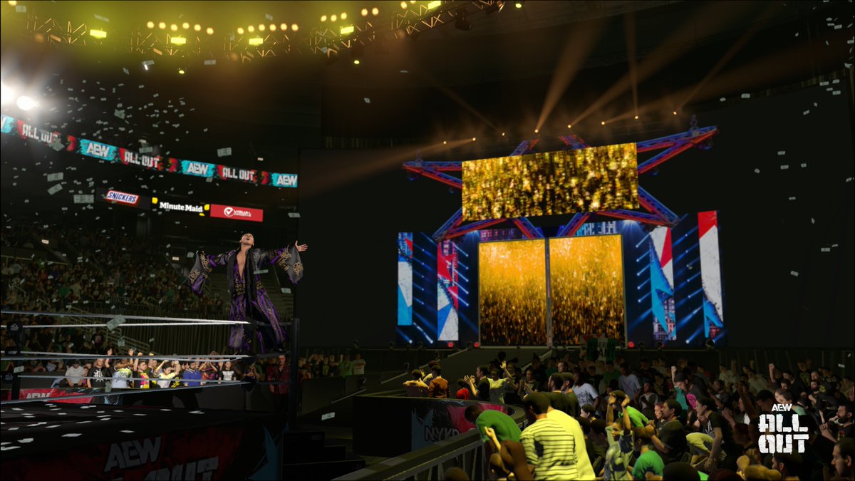 Gambadeboi's tweet photo. The Rainmaker is now on AEW2K26 💸

Okada, Don Callis and both arenas by @Valoween 

🎮: WWE2K26 on PS5 

#WWE2K #NJPWスマホプレミアム https://t.co/SZnBfnBuFi
