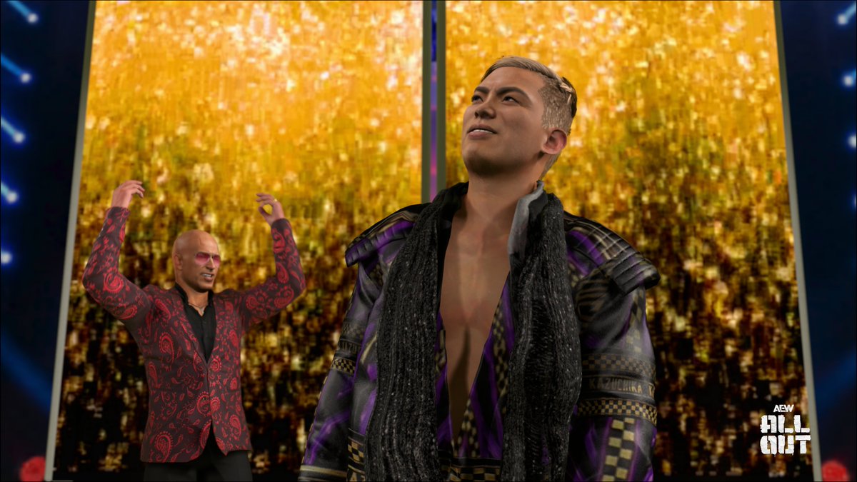 Gambadeboi's tweet photo. The Rainmaker is now on AEW2K26 💸

Okada, Don Callis and both arenas by @Valoween 

🎮: WWE2K26 on PS5 

#WWE2K #NJPWスマホプレミアム https://t.co/SZnBfnBuFi