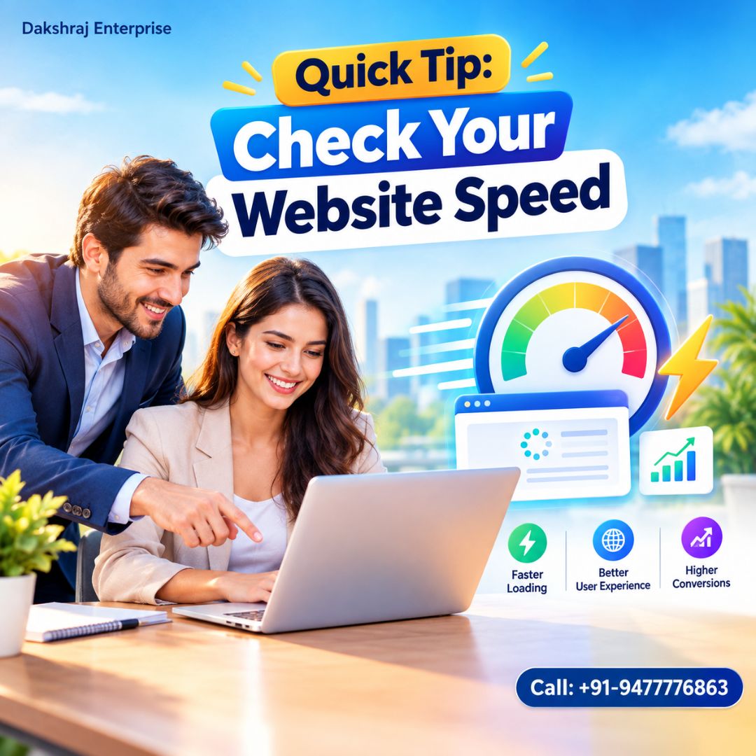 DakshrajEnt's tweet photo. Quick tip ⚡ Check your website speed. Slow pages can hurt user experience, SEO, and conversions. 📉 Test mobile performance, Core Web Vitals, images, scripts, caching, and hosting. 🚀

#WebsiteSpeed #TechnicalSEO #CoreWebVitals #SEO https://t.co/EKFwIl54fn