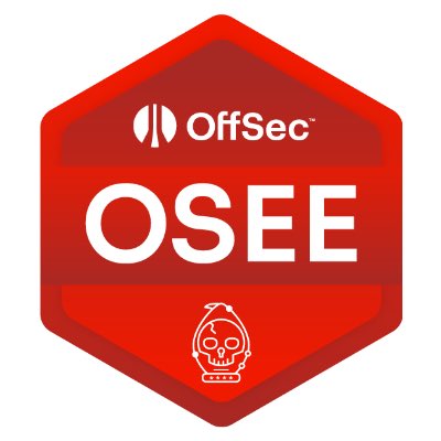bbznop's tweet photo. Just passed OffSec’s AWE exam and earned my OSEE badge! 🎉
#OffSec #OSEE #AWE #ExploitDevelopment #CyberSecurity https://t.co/hVlPs8Lzjh