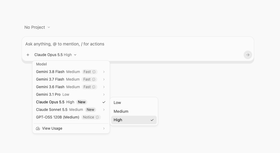 LuminaBench's tweet photo. 🚨 Antigravity now has Claude Opus 5.5 and Sonnet 5.5

You get low, medium and high reasoning modes for them

GPT-OSS 120B also leaves on the second of November, we just need Argon now https://t.co/UXY2SmUnFK