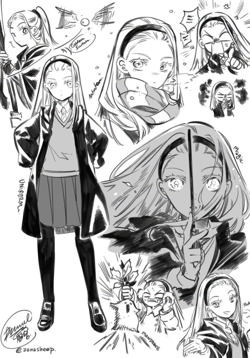 zanasheep's tweet photo. Sketch เด็กหญิงมัลฟอยแบบไวๆ
//กลับไปทำงานได้!! https://t.co/bucW1NDNxn