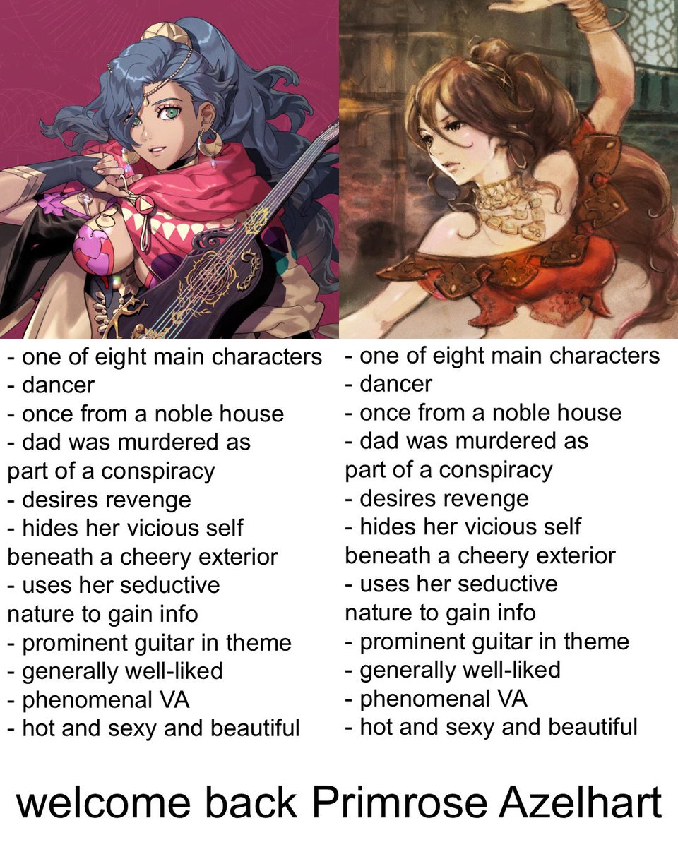 hd2dmemes's tweet photo. people were talkin bout Leda and Primrose so here
#fireemblem #FEFW #octopathtraveler https://t.co/E36bb74ZKJ