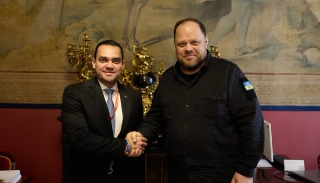 URinya_'s tweet photo. Ukraine’s Verkhovna Rada Speaker Ruslan Stefanchuk met with Honduran Congress President José Tomás Zambrano Molina in Madrid to discuss continued dialogue between the two parliaments.

#Ukraine https://t.co/LUMGDTPkMG