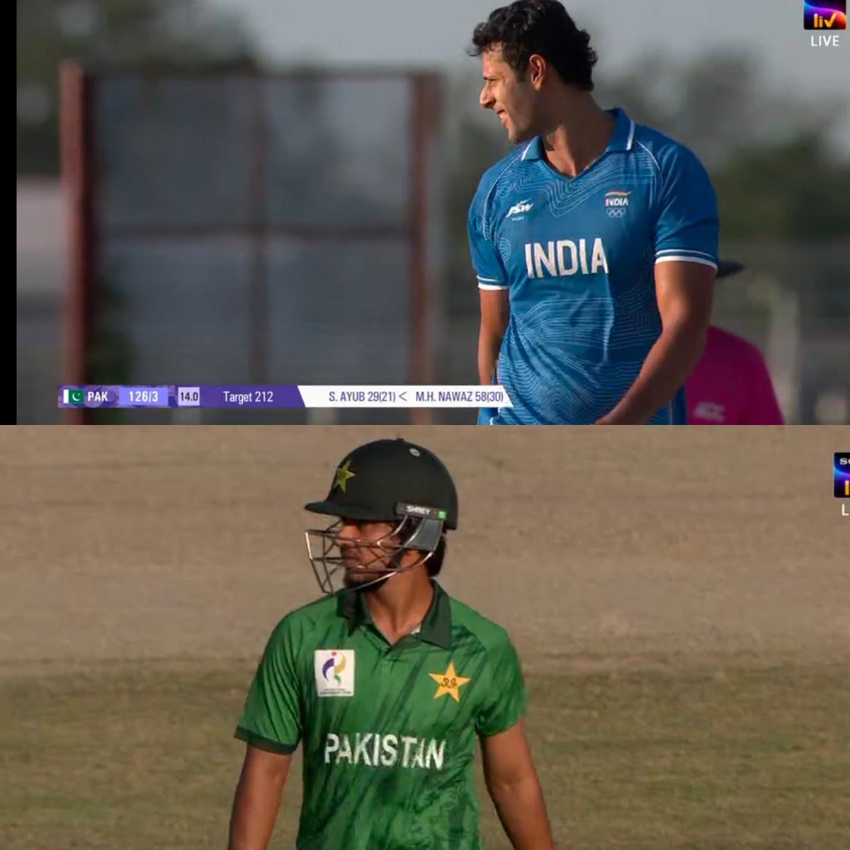cricnuances's tweet photo. Dube gives India much needed wicket after an 87 run partnership. India still very much ahead and Pak are only delaying the inevitable 🥇 for India https://t.co/2CLcGuKQDF