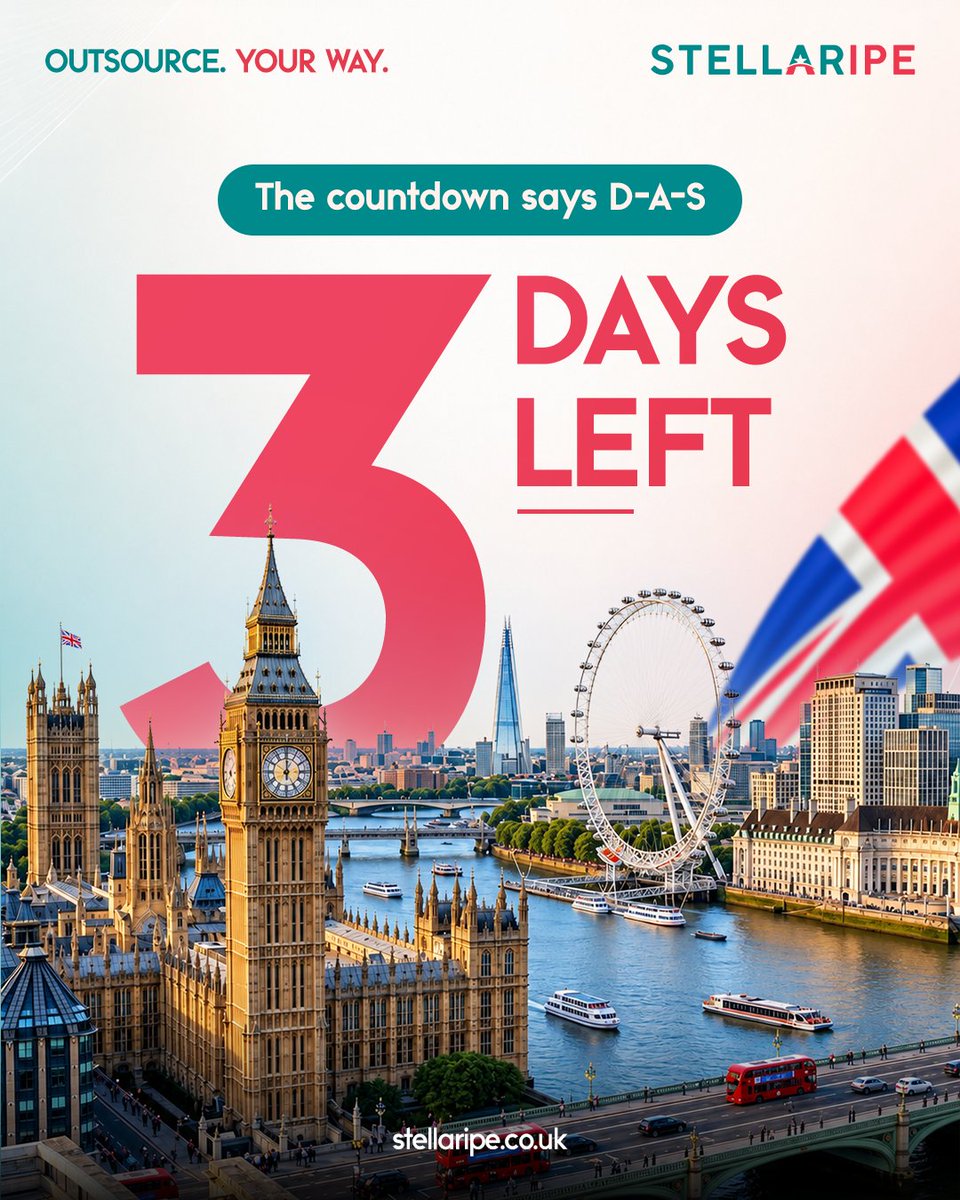 stellaripe's tweet photo. 3 days until it all makes sense.
#Stellaripe #ComingSoon #OutsourceYourWay #UKAccountants #AccountancyPractice #PracticeGrowth #AccountingCapacity #OutsourcedAccounting #UKAccounting #PracticeManagement #AccountingUK #OutsourcingUK #ScaleYourPractice #UKAccountingFirms https://t.co/w4ucdwR4Rh