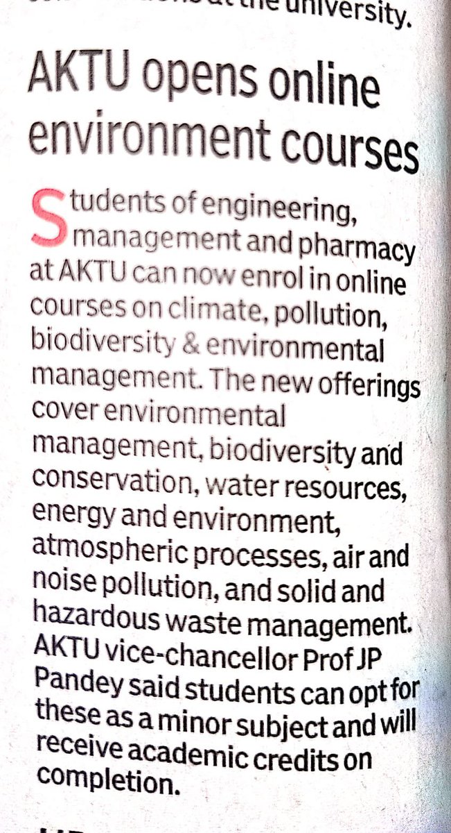 AKTU_Lucknow's tweet photo. #AKTU in newspapers! 
Thank you very much all #respective #media houses and #correspondents
#UGC  #AICTE 
#UttarPradeshGovernment https://t.co/FPxDlexB51