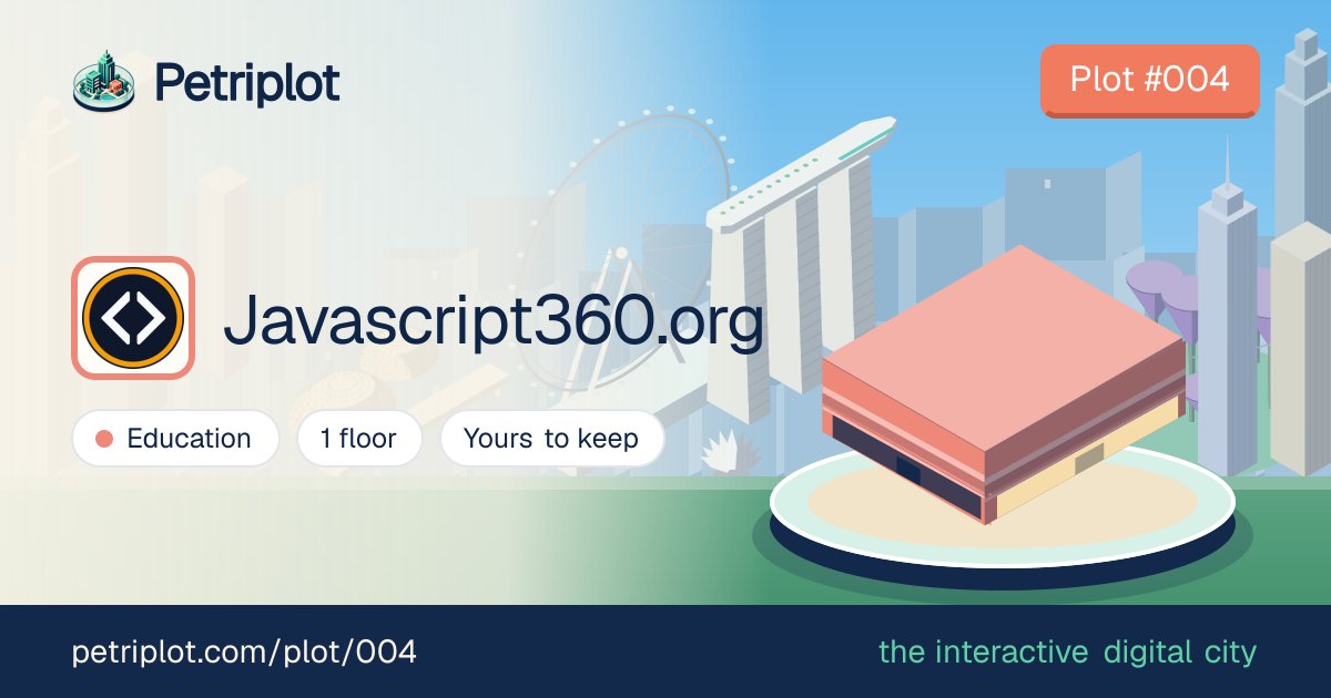 ThatJsDev's tweet photo. Bought my first digital plot  😄

https://t.co/djvqx6t4s7

Hello neighbour @swSalim 

#petriplot #javascript360 #indiehackers #education https://t.co/1JLoTGl1Rn