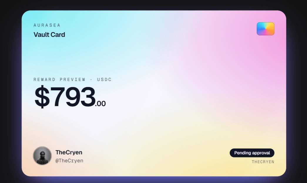 TheCryen's tweet photo. My AuraSea profile: @TheCryen — reward eligibility pending. https://t.co/75aP3DlmXf https://t.co/IccDbJa6oO
