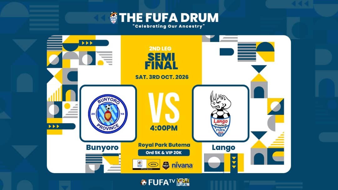 Megwa_Tv's tweet photo. The @FUFADrum  semi finals 2nd leg return this weekend where the Northern giants @LangoProvince1  and @AcholiProvince are all playing away in Bunyoro and Buganda respectively, may the best teams win.

#FUFADrum
#Lango_Province
#Acholi_Province
#Megwa_Tv
#De_Sports_Dictionary https://t.co/RMsffegDYV
