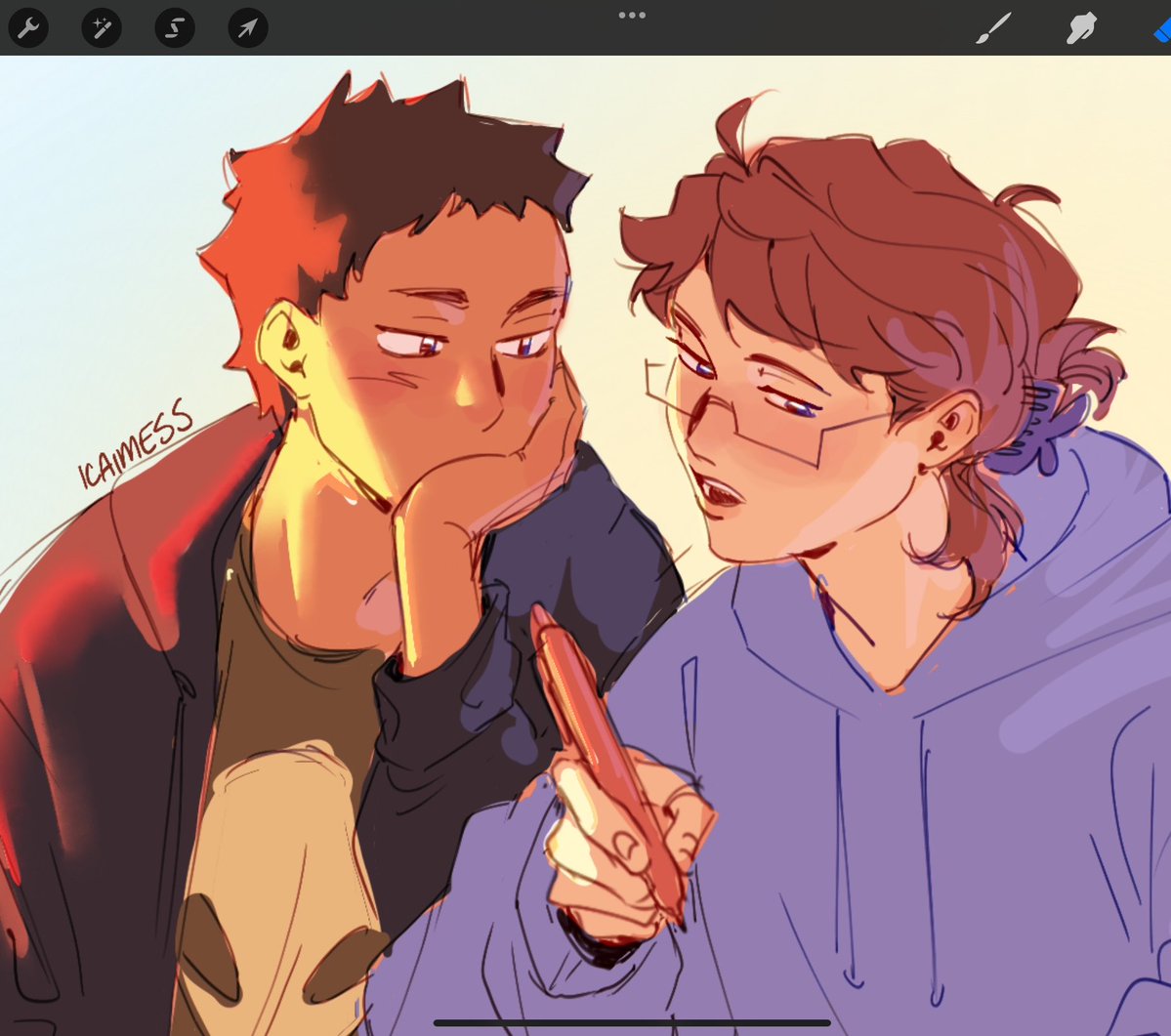 icaimess's tweet photo. what the hell is a study date #iwaoi #yurikyuu https://t.co/bfAIdt8lBa
