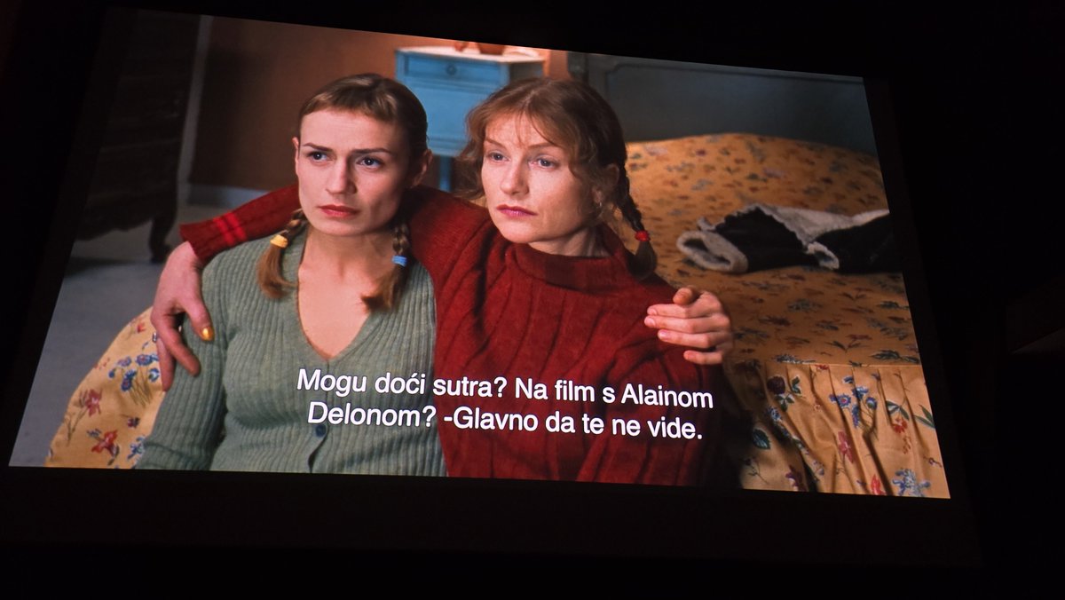 VolcanoRedRed's tweet photo. Watched #ClaudeChabrol’s #LaCérémonie at the cinema &amp; OMG😱 #SandrineBonnaire &amp; #IsabelleHuppert are the ultimate duo from hell. That chilling 'I know you, you know me' smile.. and the WTF tape recorder ending! Masterpiece🌋❤️ French cinema at its finest📽🇨🇵 https://t.co/0cpETt4bbo