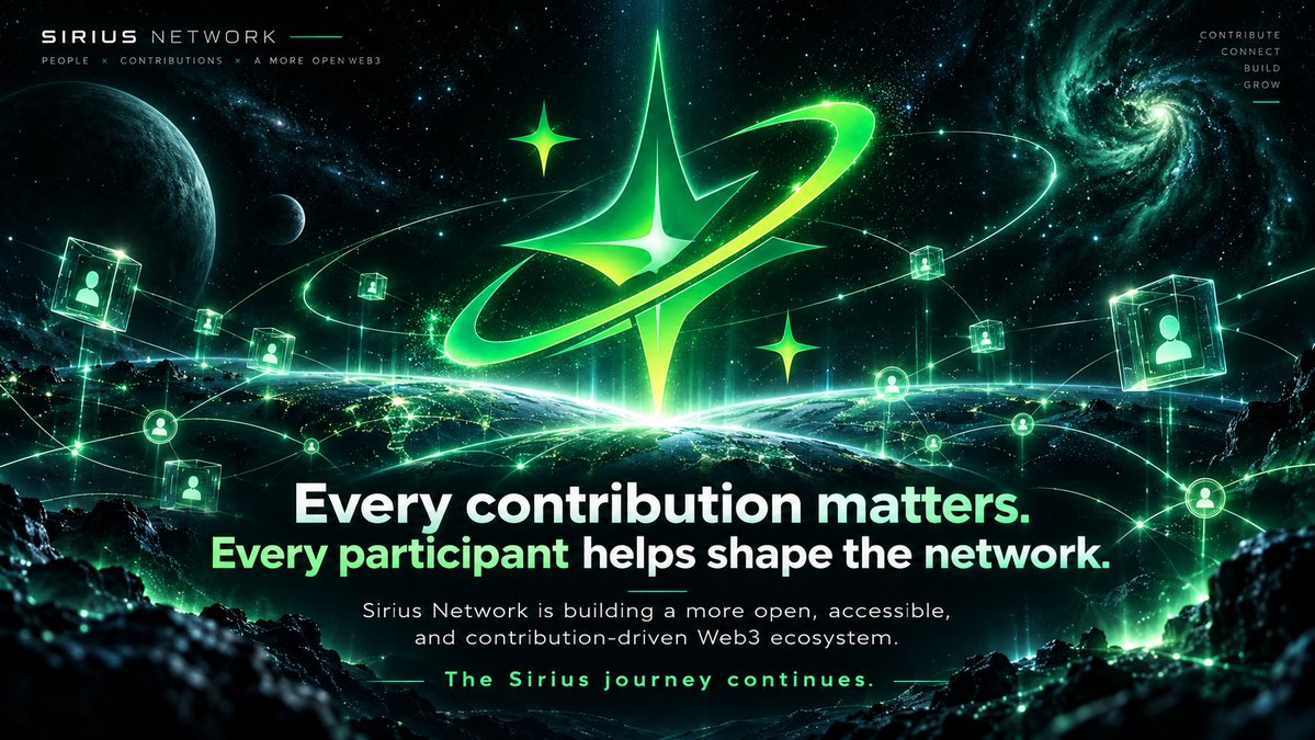 Sirius_SRT's tweet photo. Every contribution matters Every participant helps shape the network
Sirius Network is building a more open accessible and contribution driven Web3 ecosystem
The Sirius journey continues
#SiriusNetwork #Web3‌‌ #SiriusFoundation #Cryptocurrency #Mining #AirdropMining https://t.co/zu1MdTO4m5