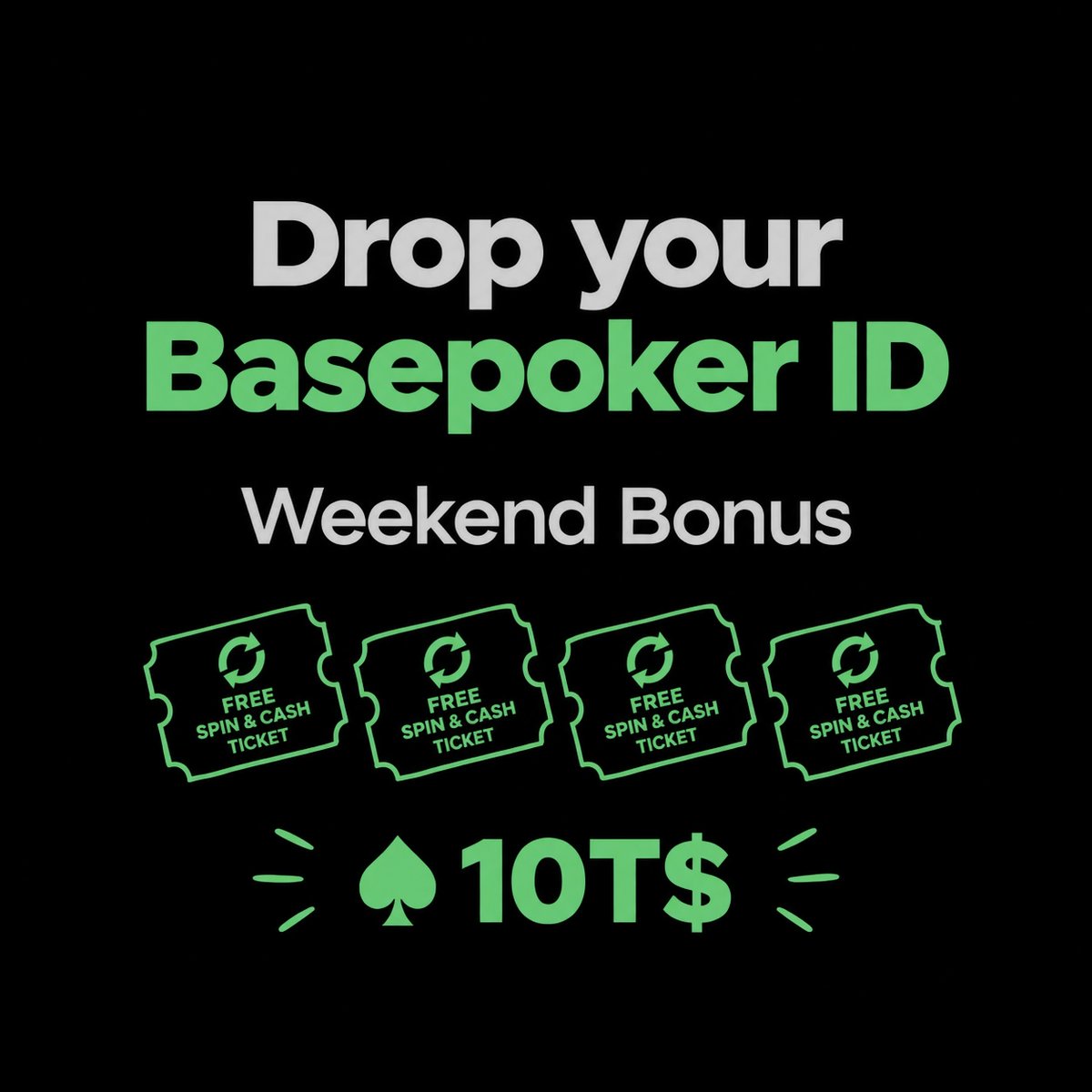 BasepokerHQ's tweet photo. Weekend Bonus is here 👇🏻🔥 https://t.co/JZw6aG1Qfu