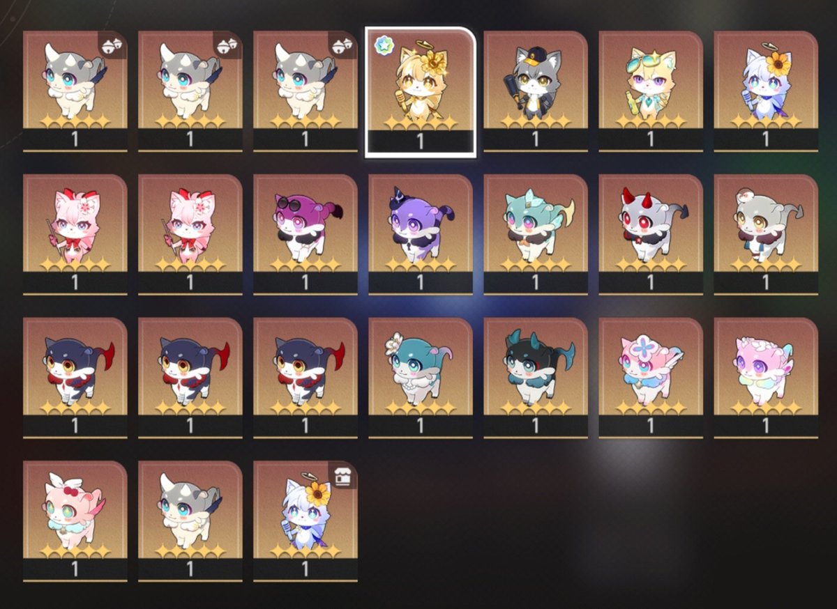 unruika's tweet photo. hii!! looking to trade robin/eva -> sparxie
can also trade my sesame dupes -> sated dragon!!
asia server & my uid is 801915931
(everyone else is not for trade)
#chimeratrade #hsr https://t.co/iTnhfV34Px