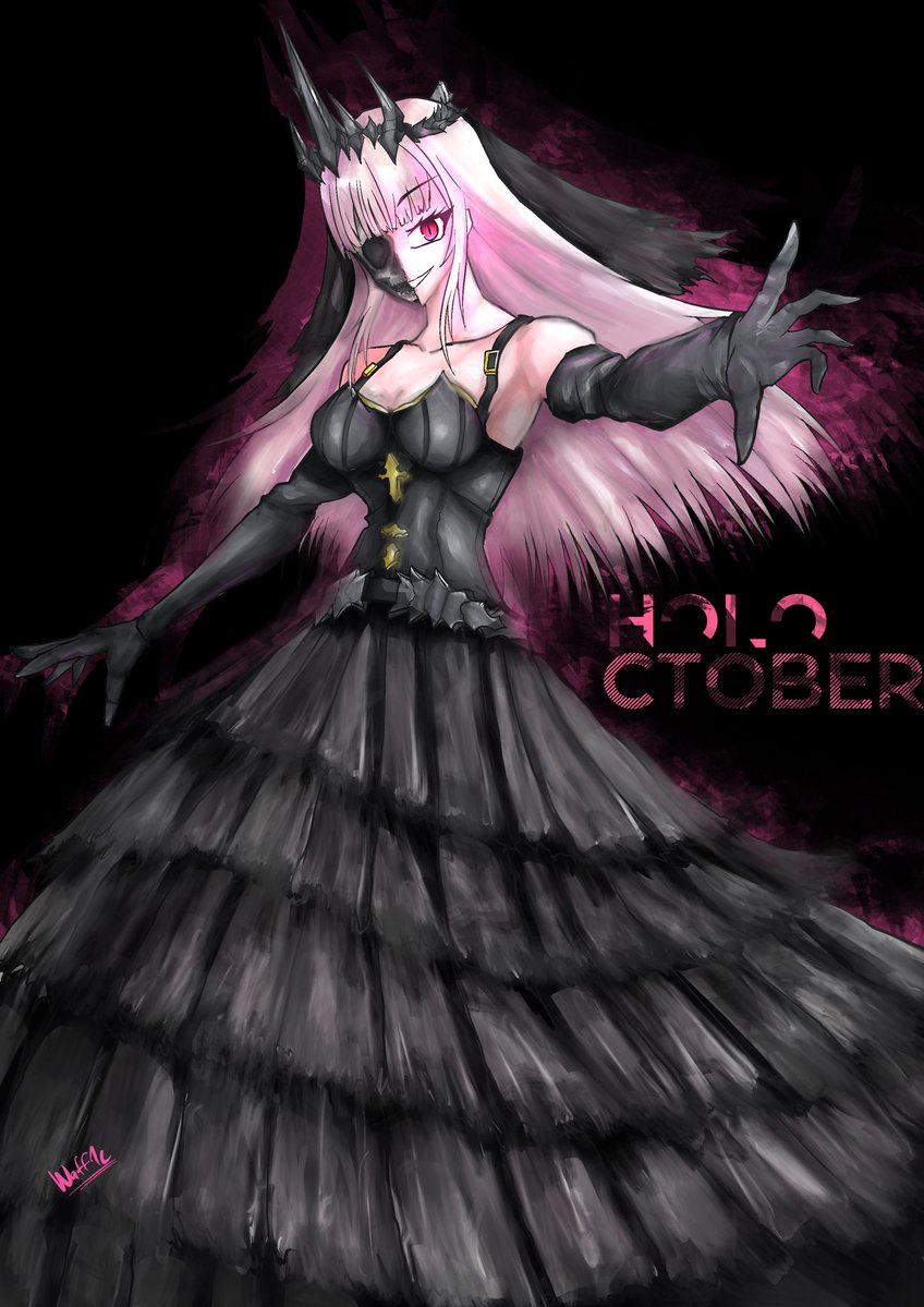 Waff1e_379's tweet photo. Day 3 
"The Empress of Death"
#holoctober #callillust https://t.co/VQYtPJiIRJ