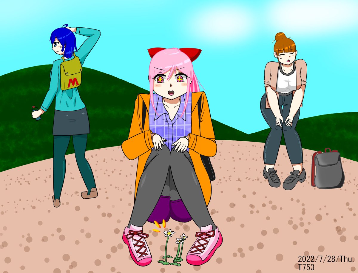 T753twtw's tweet photo. 【イラスト再掲】
今日は語呂合わせで『登山の日』。
山の素晴らしさに感謝したいですね。。

みなさんは最近、山に登りましたか？ https://t.co/fLPrxmfVOu