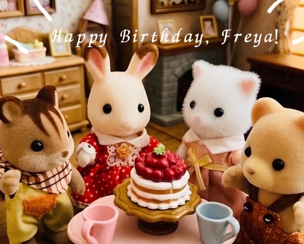 wasabi_powder's tweet photo. そうと決めたら、やらなくちゃ🐰✨
フレアちゃん、お誕生日おめでとう🎂

#happyfreyaday 
#シルバニアファミリー 
#sylvanianfamilies https://t.co/Ie9gewhUbb