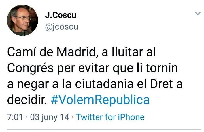 TanyaCarm's tweet photo. @AgustiColomines El de la piulada més llefiscosa de la democràcia catalana… https://t.co/2KTe07qwDH