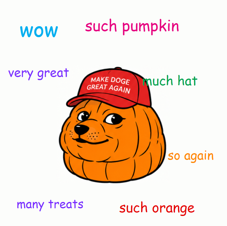 POGESTONKS's tweet photo. wow
such pumpkin
very great
much hat
so again
many treats
such orange
$POGE https://t.co/ffvasB34GR