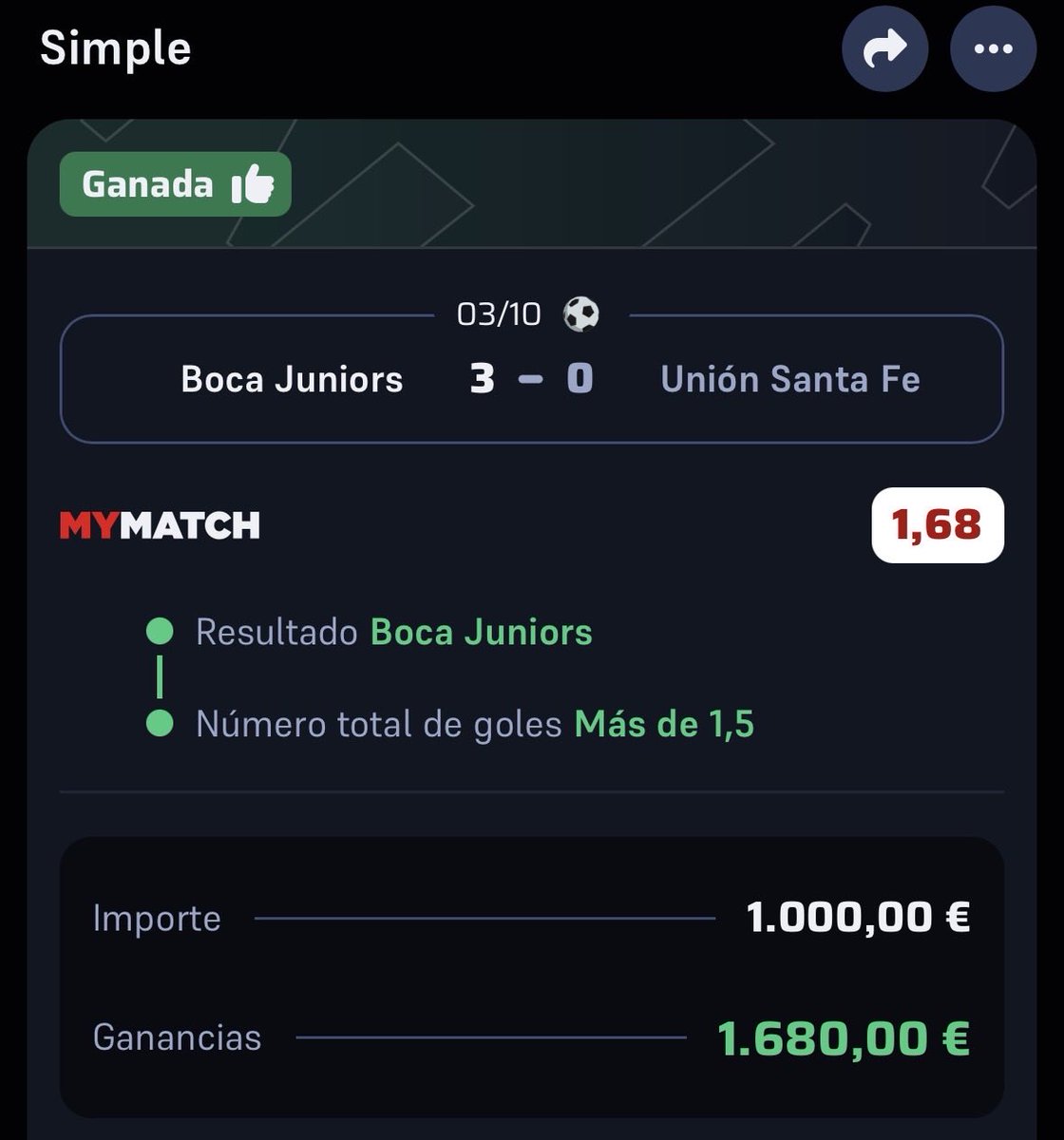RJ_ANALYTICS's tweet photo. BUENOS DÍAS GENTE,
AYER SACAMOS VERDE ESTA COUTA PARA CERRAR NUESTO GRAN DÍA DE 5/6 VERDES, Y ESO DEMUESTRA LO GRANDÍSIMOS QUE SOMOS, METEROS Y COMPROBAR (GRATUITO)

👉🏽 https://t.co/HJ4LPo0O2M https://t.co/wGlWwY1zq9