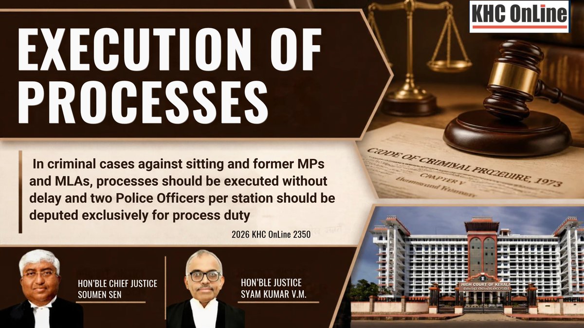 khconline1's tweet photo. #CriminalCases #MPsAndMLAs #SittingMPs #FormerMPs #FormerMLAs #ExecutionOfProcesses #ProcessDuty #PoliceOfficers #CriminalProcedure #JudicialProcess #KeralaHighCourt #LegalUpdate #LawUpdates https://t.co/0p4dgn0y8j