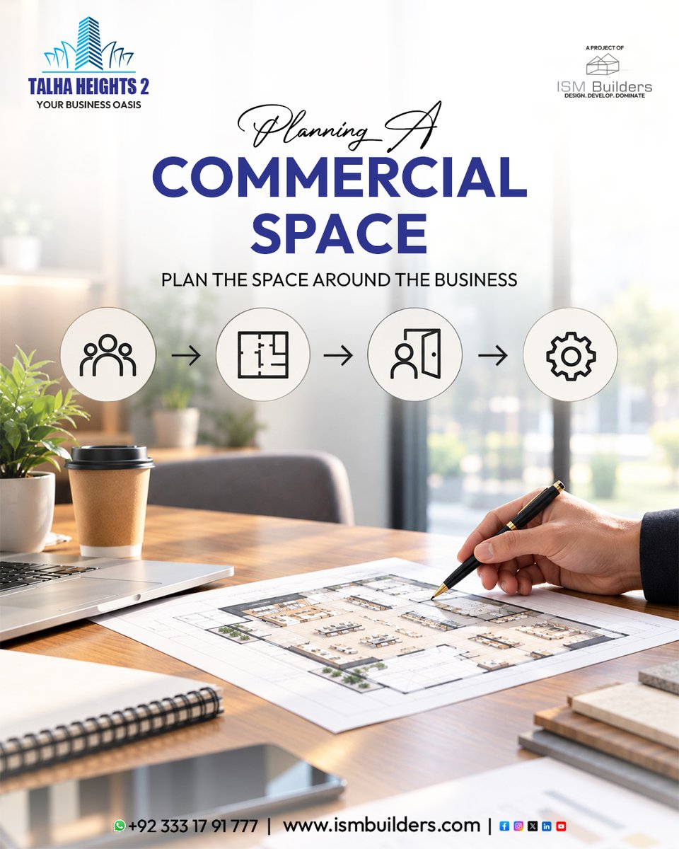 ISMBuilders's tweet photo. Planning a Commercial Space
Plan the Space Around the Business.
#TalhaHeights2 #ISMBuilders #CommercialSpace #CommercialPlanning #SpacePlanning #BusinessSpace #CommercialProperty #PropertyInvestment #CommercialInvestment #BusinessLocation #SmartPlanning #RealEstatePakistan https://t.co/2pM30lonRM