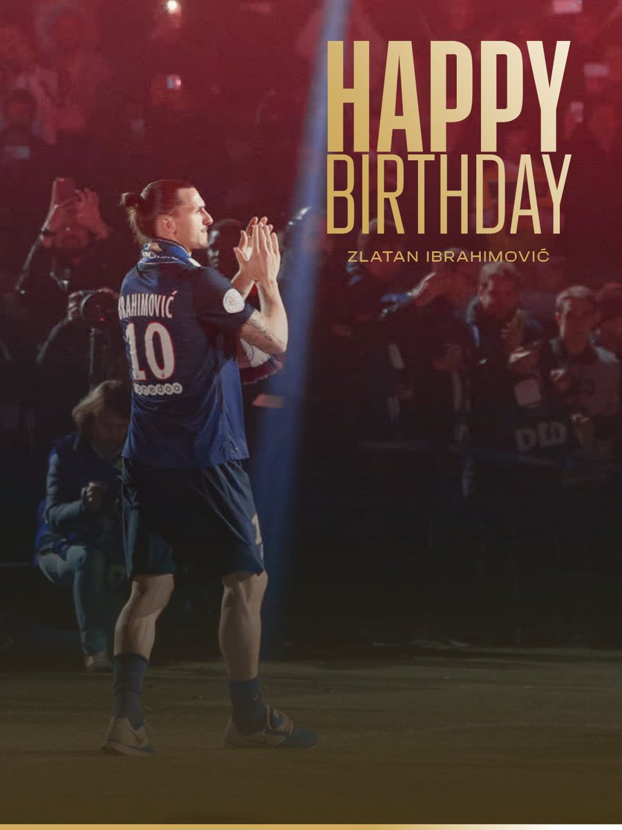 PSG_inside's tweet photo. 🎂 Joyeux anniversaire Zlatan ! ❤️💙 https://t.co/AkID5bzFrc