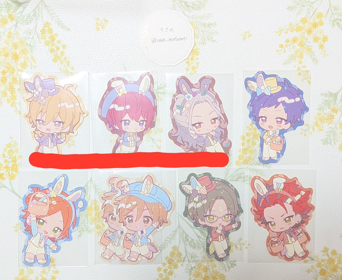usa_mofumoti's tweet photo. 【️交換・譲渡】あんスタ  アニカフェ  キッチンカー  ステッカー

【️譲】画像のもの

【️求】
《イースター》  
  ☆こはく  ☆ジュン  ☆望見   奏汰   アドニス
《スタフォニ》
   なずな   光

  譲渡▶ 200円＋送料（交換優先） 

↓詳細はリプ欄にて https://t.co/IEIIYwfDSM