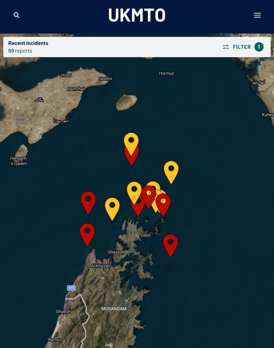 MenchOsint's tweet photo. Iran struck at least 8 vessels in 5 days, without any "response" from the U.S despite the "tanker-for-tanker" policy announced on Sept 2.

There are two reasons to this:

- They don't want to escalate as long as only few tankers are struck and few seafarers die.
- They don't want Iran to retaliate like the last time they did.

(UKMTO map of reported incidents since Sept 2)