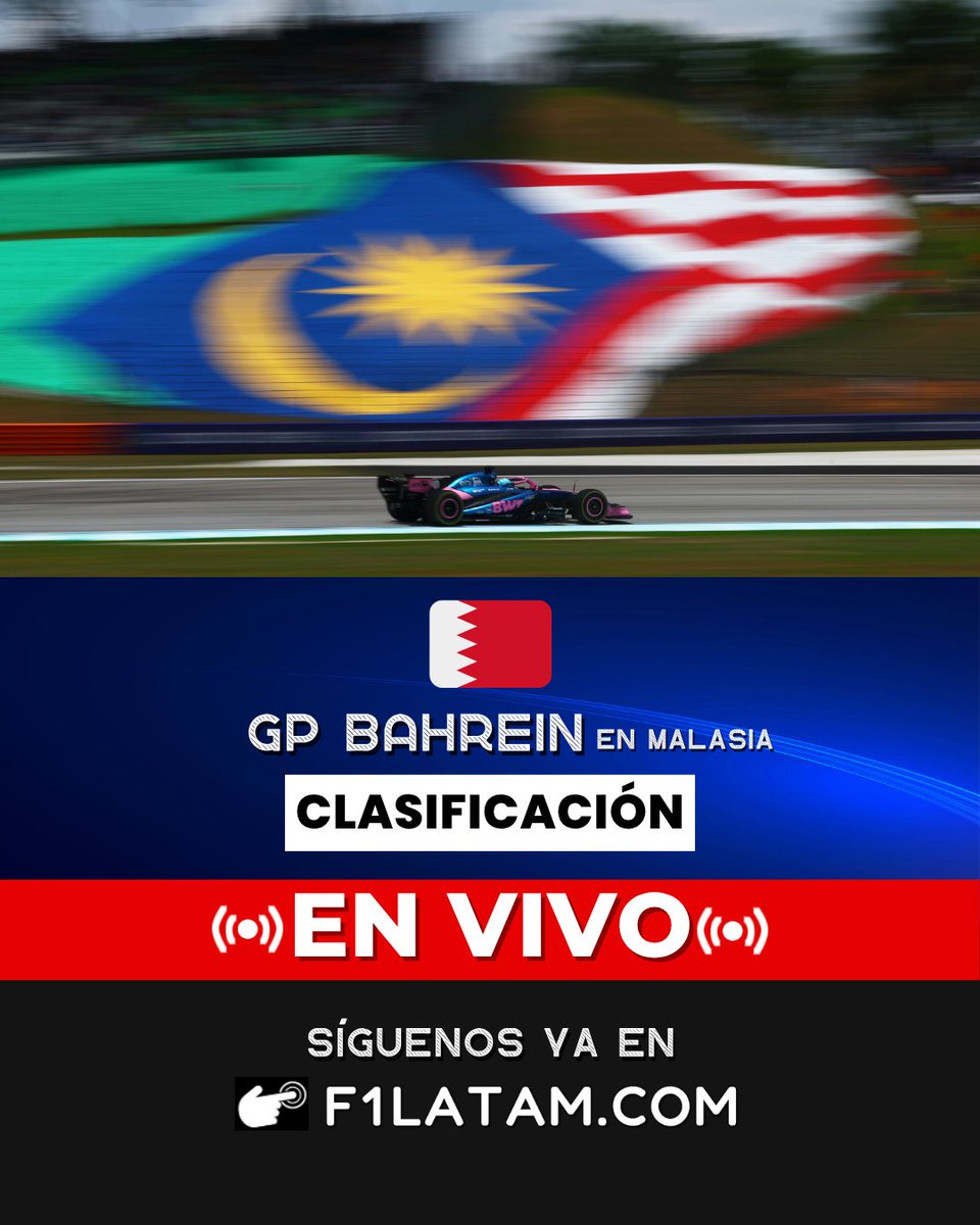 F1LATAMCOM's tweet photo. Amigos, ya estamos #ENVIVO transmitiendo la CLASIFICACIÓN del #BahrainGP #F1 en https://t.co/8pv75w6Gz4.
-
👉 https://t.co/r08sz05A4C
-
#F1LATAM #Formula1 #FormulaUno #FormulaOne #Racing #F12026 https://t.co/ZGI8SUP3T3