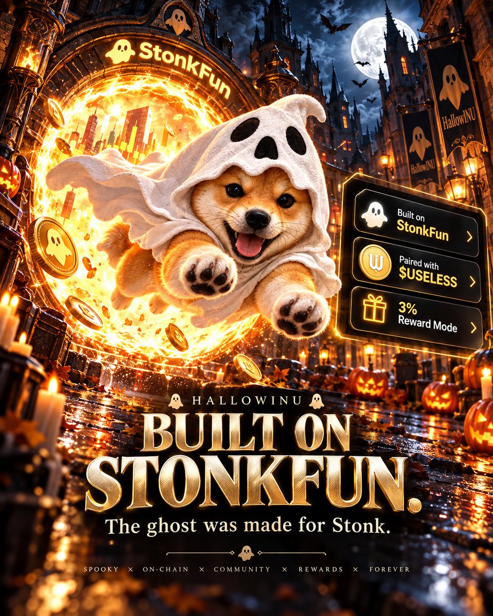 Hallowinustonk's tweet photo. Why StonkFun?

Because $HALLOWINUSTONK wasn’t built to be another generic INU launch.

⚡ StonkFun
🔗 $USELESS pair
🎁 3% Reward Mode
👻 Halloween-native identity

Different launch.
Different mechanic.
Different ghost.

@LaunchOnSF @Launche0nSF https://t.co/refJLgKgvw